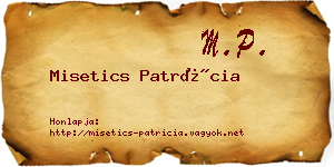 Misetics Patrícia névjegykártya